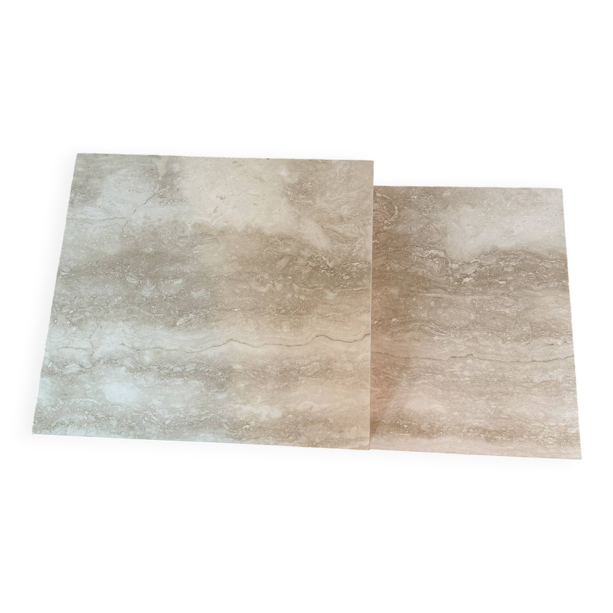 Coffee table in travertine