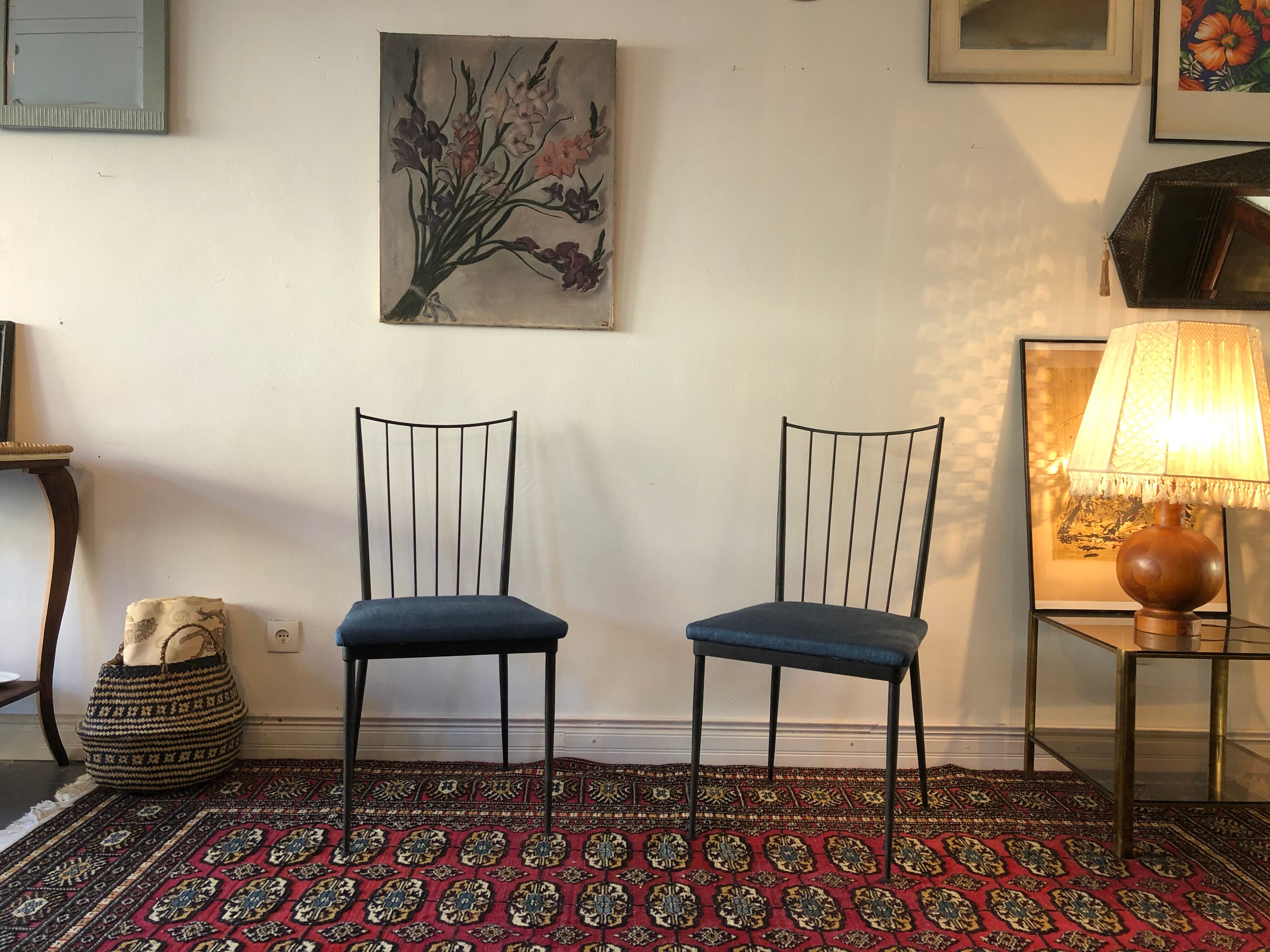 Duo of chairs Colette Gueden 50s