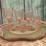 Champagne flutes rosaline d'arcoroc luminarc roses