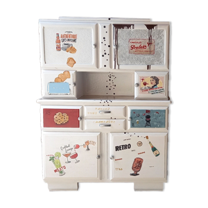 buffet mado, décor peint,