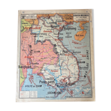 Carte scolaire N°36/36bis Fédération Indochinoise / Madagascar Vidal-Lablache - Armand Colin