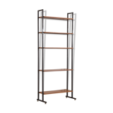 Italian free standing bookcase with brass feet, 70s