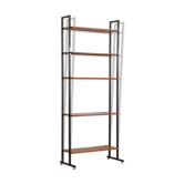 Italian free standing bookcase with brass feet, 70s