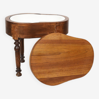 Table basse en bois avec couvercle, table d'appoint.