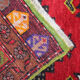 Red rug handwoven wool tukish carpet area rug 49x90cm