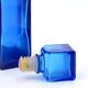 Blue rectangular glass carafe, 1960s