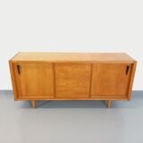 Vintage row in light oak wood from the 60s