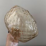 Vintage amber glass pendant light