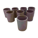 8 mugs en céramique émaillée signés