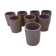 8 mugs en céramique émaillée signés
