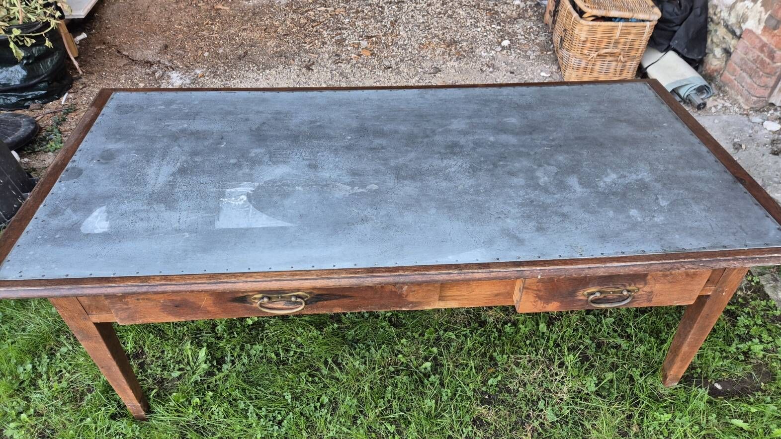 Zinc farm table