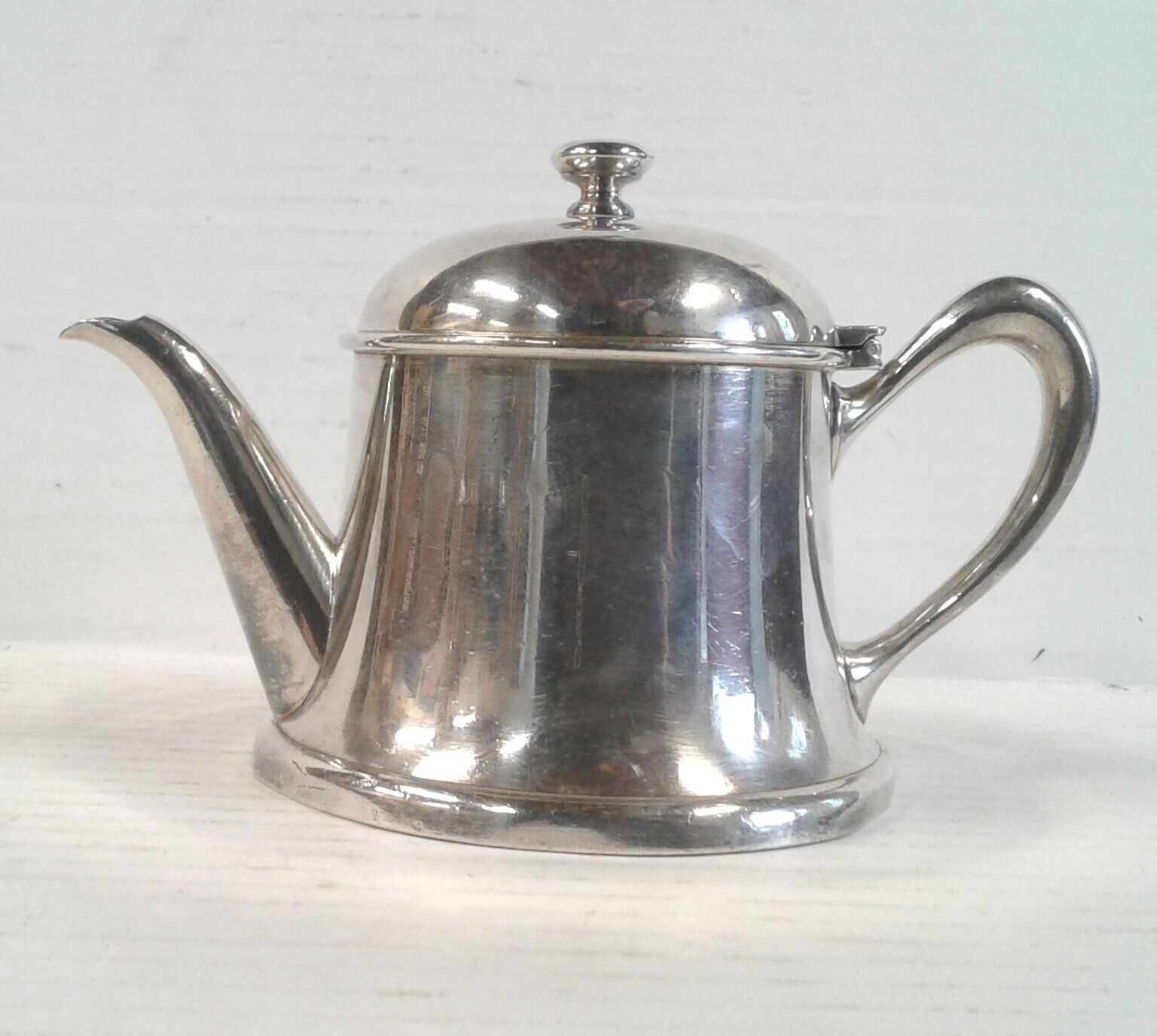 Vintage hotel silver metal teapot Hotel Oriental in Algiers
