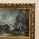 Marcel thomas jura painter, large oil on canvas, marine, trawler