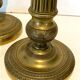 Pair of Louis XVI style candlesticks in 19th century chiseled bronze