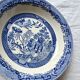 Hollow ironstone dish with blue Japanese decor
