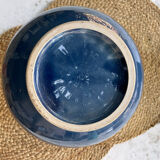 Vase boule bleu