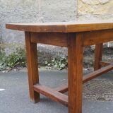 Brutalist table in solid wood