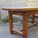 Brutalist table in solid wood