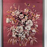 Large vintage floral tapestry