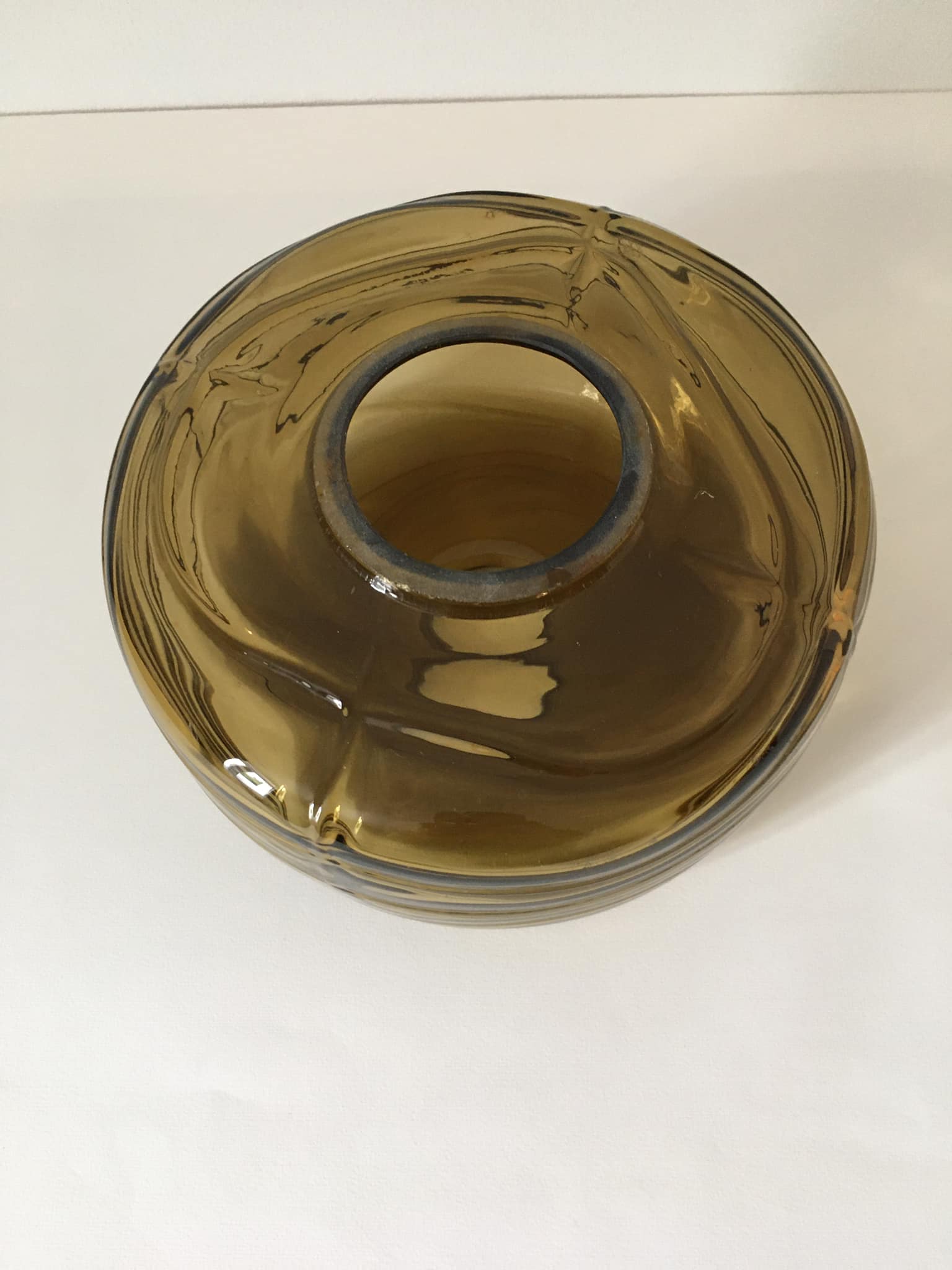 Amber thick glass globe