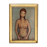 Tableau HSP Jean Renaut (1905-1979) "Modèle de nue jeunne femme" cadre 1964
