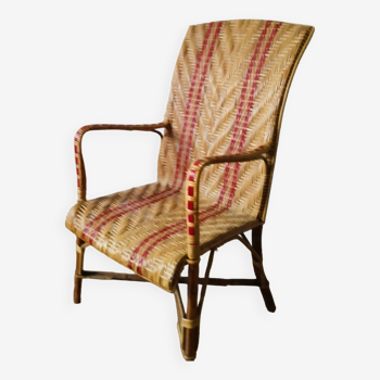 Vintage rattan adult armchair