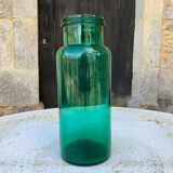 Bocal en verre vert
