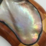 Wood and mother-of-pearl trinket bowl