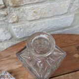 Old square cut crystal carafe with stopper 1l