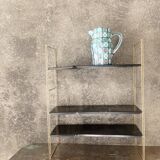 Vintage gold string metal shelf