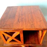Small vintage teak revolving bookcase