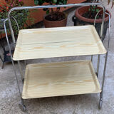 Folding travel service in vintage formica