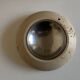 Travertine and steel valet tray, space age 1960s, Italian work
