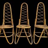 Bamboo Chairs by Dirk Van Sliedrecht for Rohe Noordwolde, 1960.Set of 3