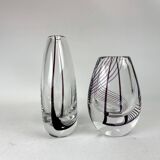 Midcentury collection of art glass vases by Vicke Lindstrand for Kosta Sweden.