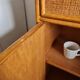 Buffet rotin vintage circa années 70
