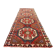 Vintage turkish runner 235x80 cm kazak rug, terracotta red, beige blue
