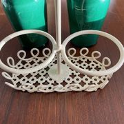 Oiler vintage vinegar 1950 ceramic and perforated metal