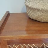 Wood and rattan scandinavian dresser