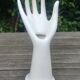 Hand ring holder, vase in white ceramic Vintage