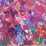 Ethnic bohemian red berber rug 142x101cm