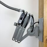 Grey Industrial Scissor Wall Lamp from Elektroinstala, 1960s