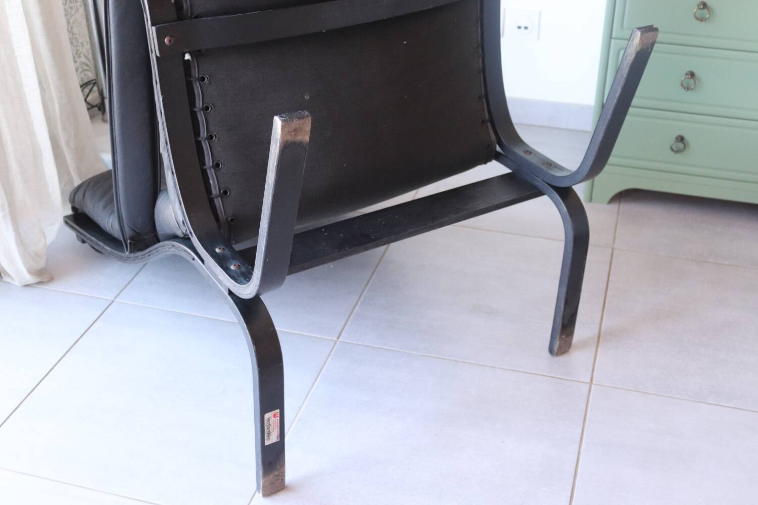 Siesta armchair Westnofa ingmar relling vintage black leather