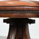 Classic and timeless cow leather and wooden Chesterfield office chair