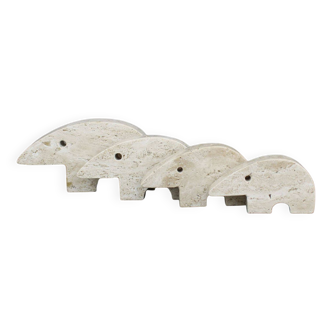 Fratelli Mannelli travertine anteaters 1970