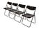 Vintage Ted Folding chairs Niels Gammelgaard for Ikea - Set of four - in Dark Brown