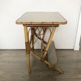 Chevet en rotin vintage