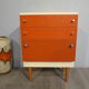 Meuble d'appoint vintage orange
