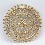 Vintage brass rosette underside