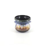 Pot de fleur bleuté